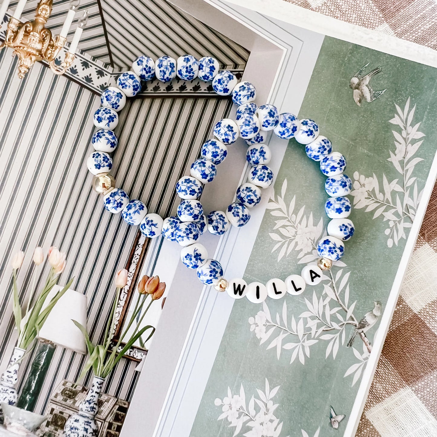 Blue Porcelain Flowers